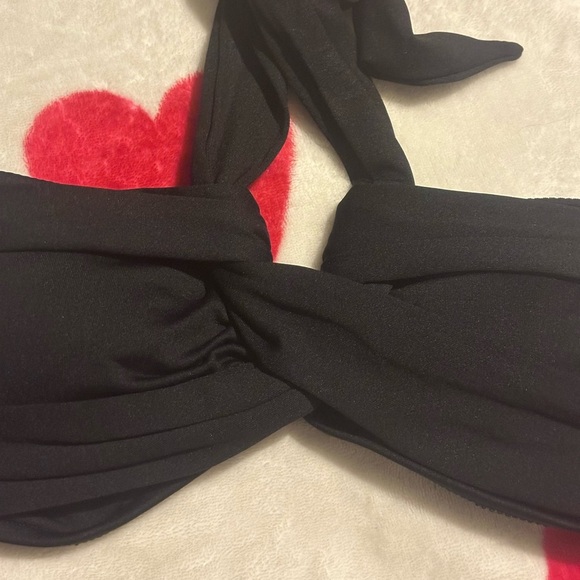 Seafolly halter bandeau bikini Top black NWOT - Picture 7 of 13